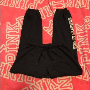 Vs Pink campus sweats.